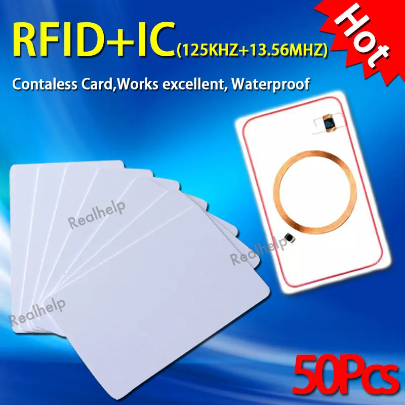 

2 в 1, RFID-чипы на одной карте, 13,56 МГц, 125 кГц