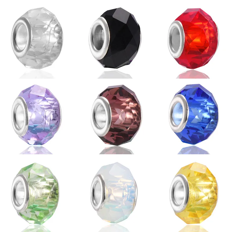 Wholesale 50pcs/lot Faceted Crystal Charms Handmade Lampwork Glass Beads 14*8mm for Bracelets Pendents DIY Jewelry Making | Украшения и