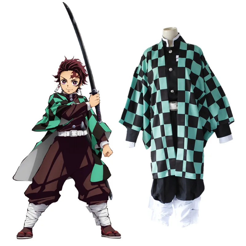 Аниме Comic Demon Slayer: Kimetsu no Yaiba костюмы для косплея Kamado Tanjirou косплей костюм мужчин