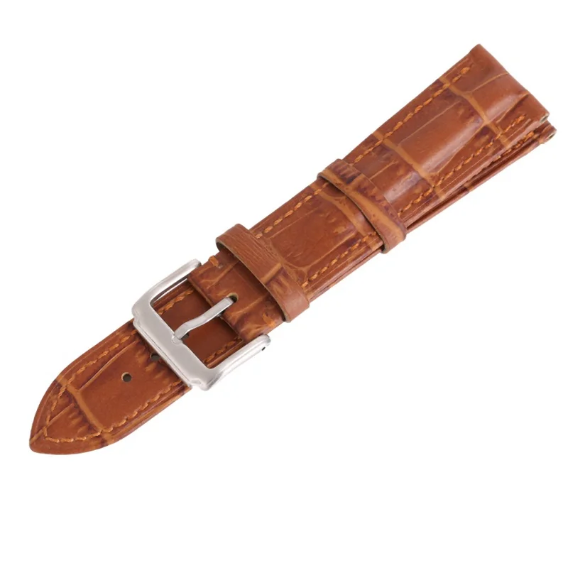 18mm 20mm 22mm Watchbands Retro Brown Men Soft Watch Band Strap Metal Pin Buckle Accessories Relojes Hombre 2019* | Наручные часы