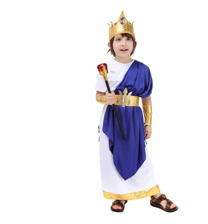 Poseidon Costume & Ancient Greek Fancy Dress for Boys | Halloween Carnival Disguise Children's Cosplay Costumes image 3