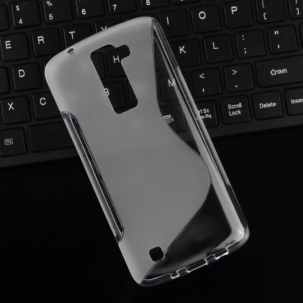 S линии Мягкий гель ТПУ прозрачный тонкий гибкий кожи чехол для LG K8/K350/k350n/K350E