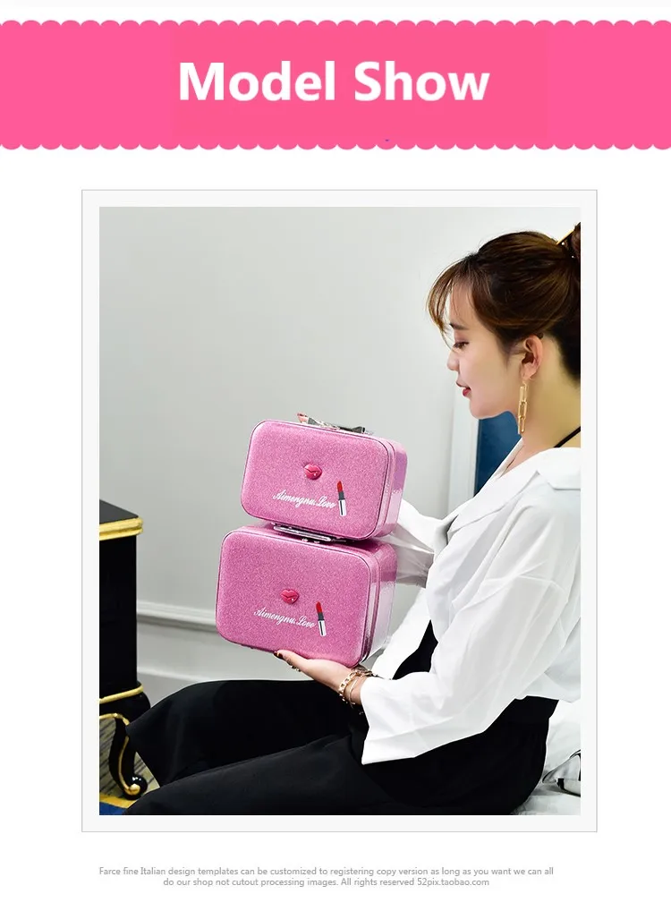 Портативный простой ящик для хранения большой емкости Многофункциональный чехол для костюма модный косметический чехол для путешествий водонепроницаемый прекрасный молодой девушка