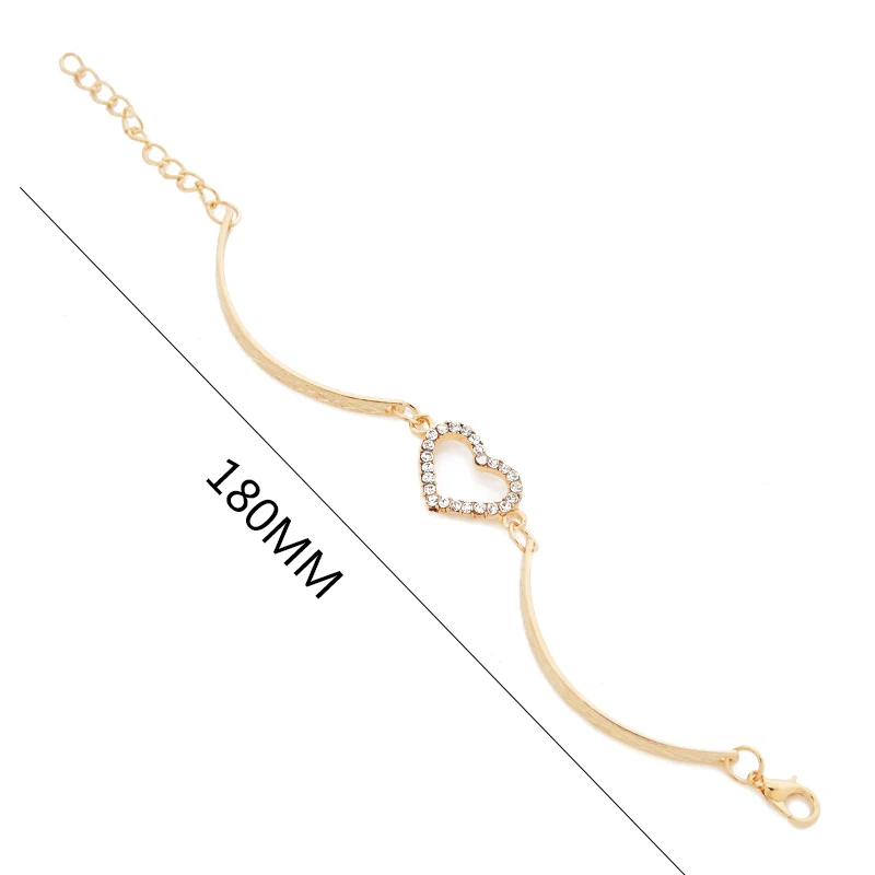 Модные CZ хрустальные браслеты с сердечками для женщин браслет ювелирное изделие