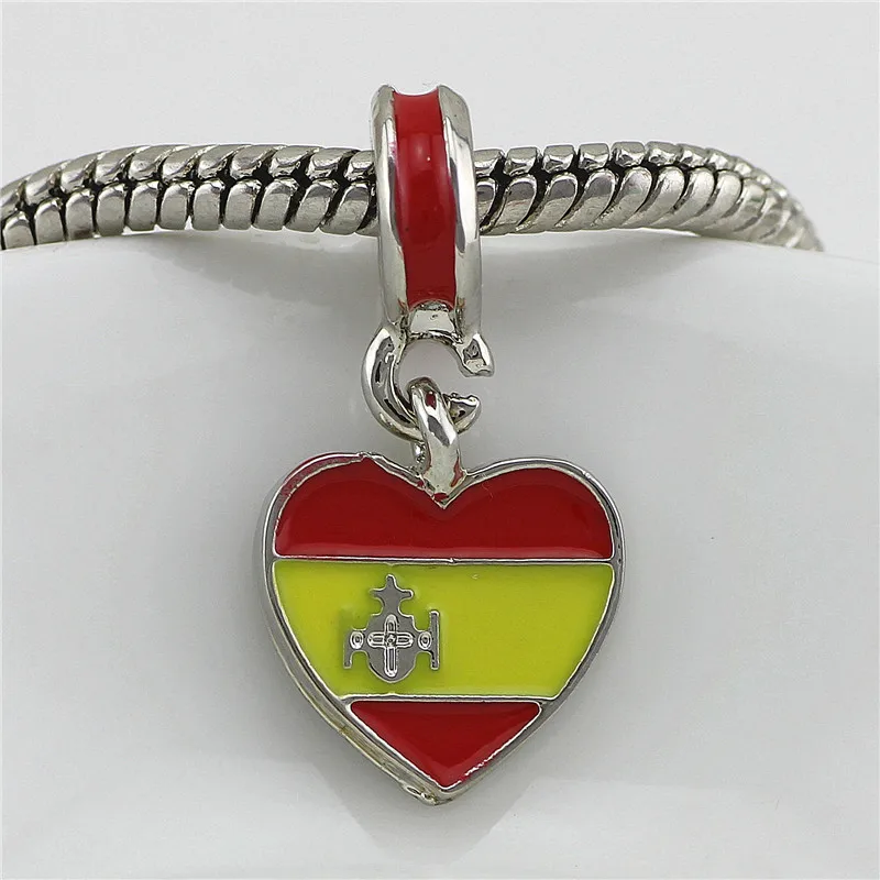 6 стран Национальный кулон в форме флага соответственные Пандоре обаятельные doar