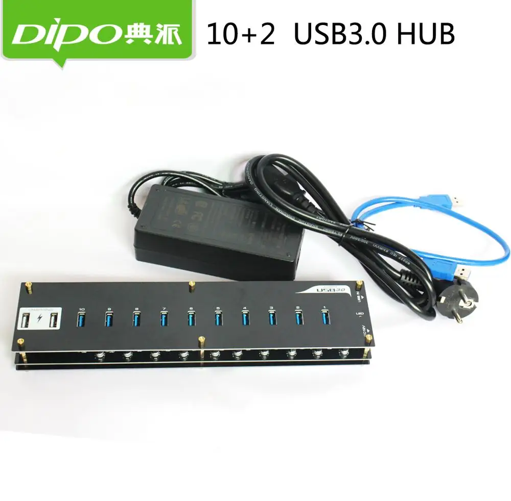 12 портов 3,0 usb-хаб usb3.0 концентраторы 2 порта зарядное устройство 10 портов передачи данных для 3g или Биткоин горнодобывающей промышленности