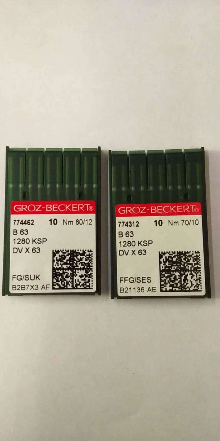 100% Оригинальные швейные иглы Groz Beckert DVX63 Nm 80/12 70/10 для швейных машин/запасных