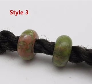 2pcs Style 3 2 шт./упак. из натурального камня разных 11 видов стилей, подвязанные лентой, с объемной волной, дредлоки, для увеличения объема, бусины кольца трубки для ювелирных изделий, дредлоки, для увеличения объема, аксессуары - Цвет: 2pcs Style 3