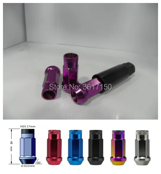 

48MM M12*1.25/M12*1.5 Muteki SR48 Lug Nuts Wheel Nuts (7 Colors Available)