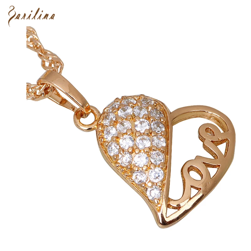Женское колье с кулоном в виде сердца фианитом|necklace pendant women|necklace women pendantnecklace heart |