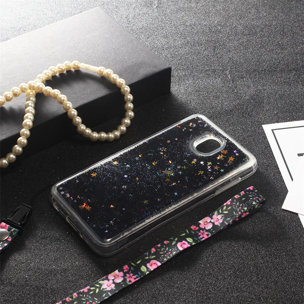 soft TPU Liquid Case For Funda Samsung Galaxy J5 2018 Transparent Dynamic Quicksand sFor Phone Cover |