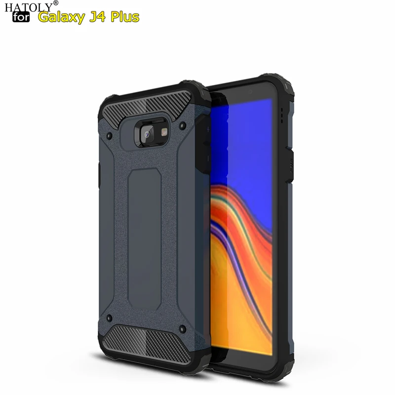 Чехол HATOLY для Samsung Galaxy J4 Plus тяжелый армированный жесткий резиновый чехол