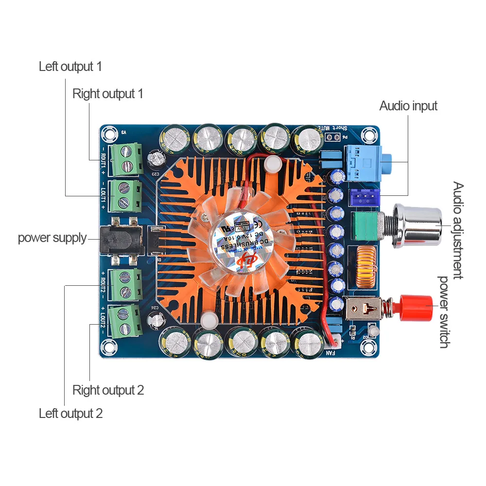 Aiyima TDA7850 усилитель AMP 50 Вт * 4 Hi Fi канальная Автомобильная усилительная плата для