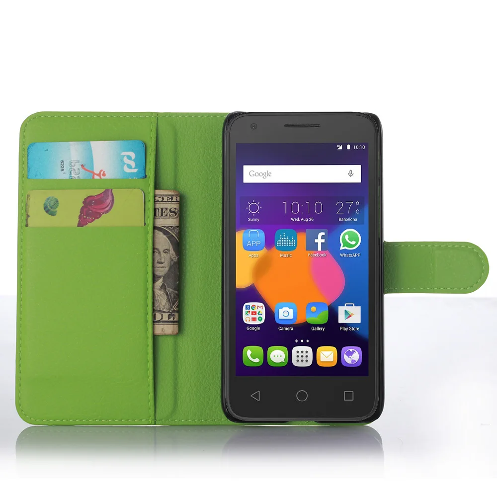Cyboris чехол для Alcatel One Touch 5015D Pop 3 5 0 Чехол Флип личи кобура из искусственной кожи с