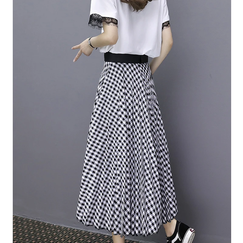 Spring New Female Korean Version Of The Long Section Sake Slim Fashion Casual Suit Short-Sleeved Plaid DressCJY01 | Женская одежда