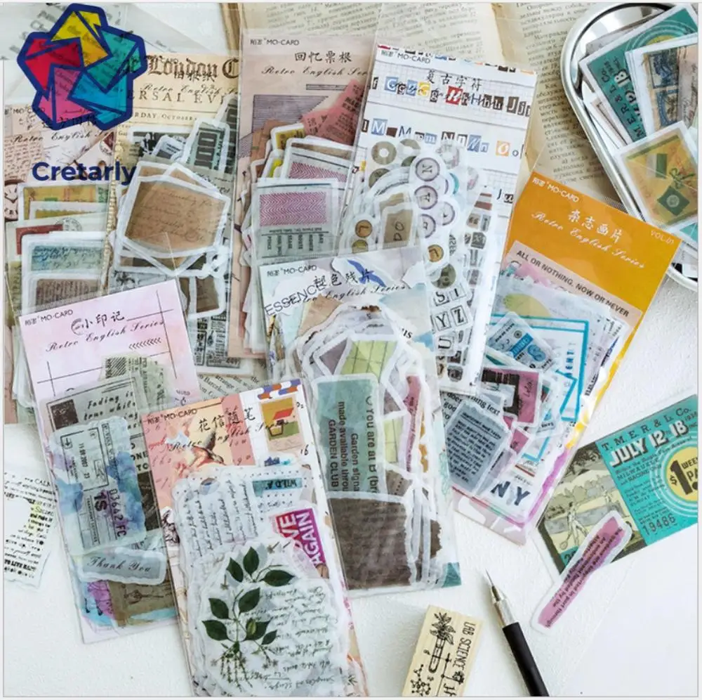 60 шт./пакет Ретро творческая наклейка Diy игрушка календарь альбомный деко дневник наклейка Скрапбукинг планировщик Липкая лента подарок