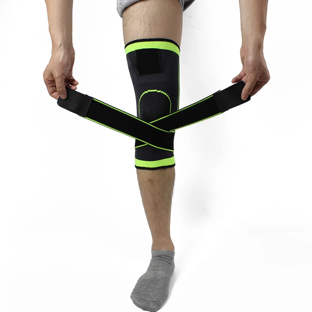 3d под давлением Фитнес Бег Велоспорт Колено поддержка подтяжки эластичный