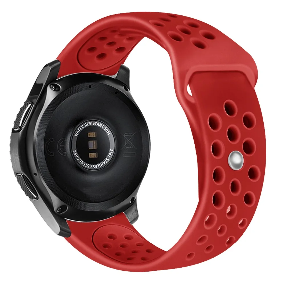 22 мм ремешок для часов samsung Galaxy Watch 46 мм ремешок для часов gear S3 классические часы huawei силиконовые спортивные часы с ремешком ремешок 91001