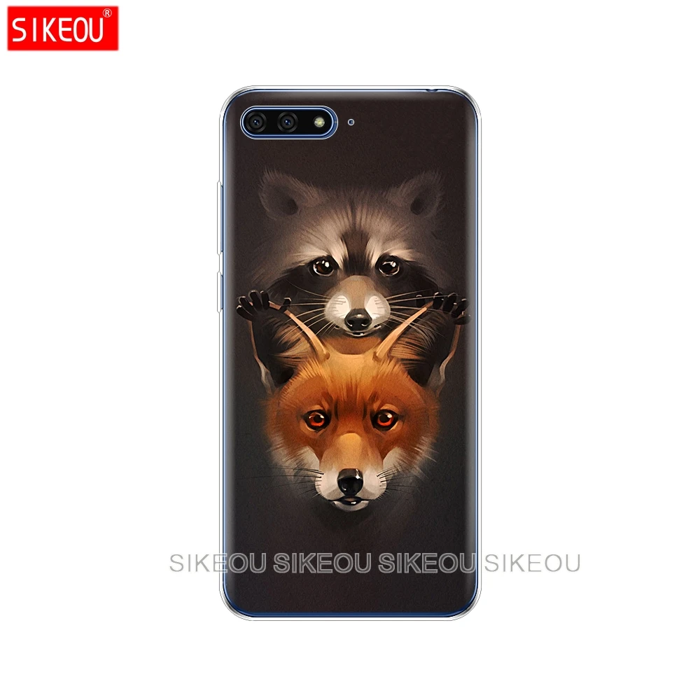 Силиконовый чехол для телефона Huawei Honor 7A PRO 7C Y5 Y6 Y7 Y9 2017 2018 Prime енот красная панда