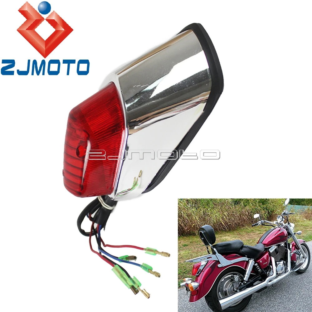 Universal Motorcycle Taillight For Yamaha Suzuki Honda Shadow Sabre 1100 VT1100C2 VT400 VT750 Rear Brake Stop Lamp Tail Light