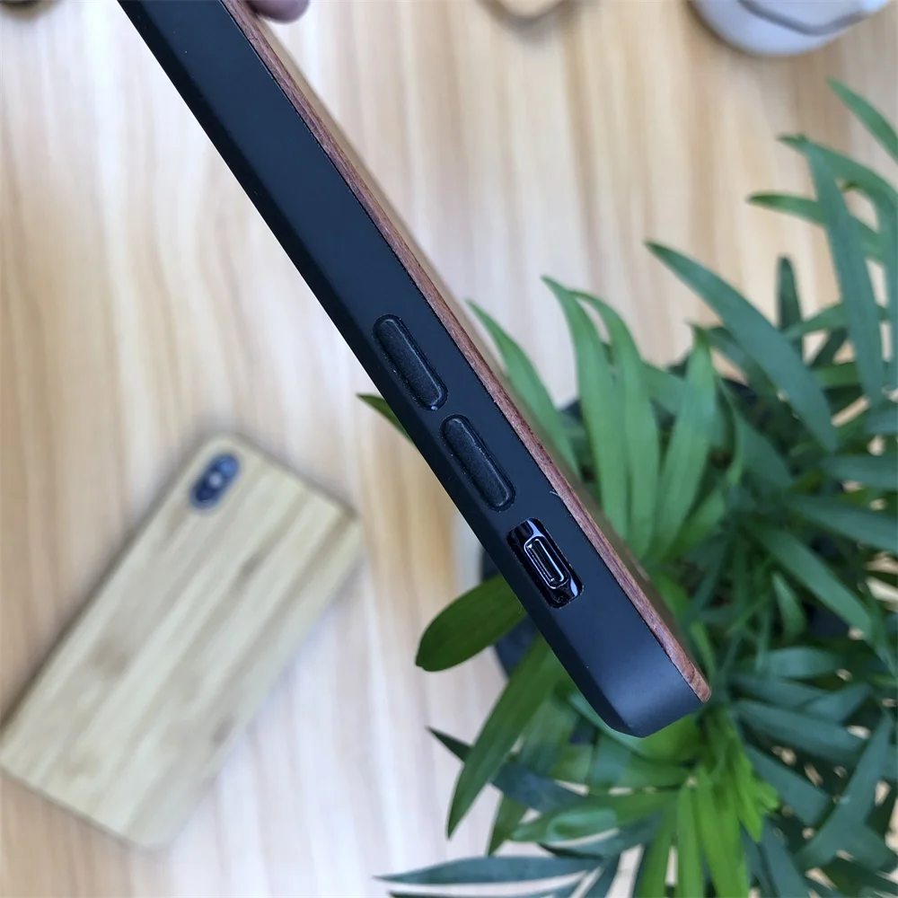 Чехол для телефона из натурального дерева iPhone XS Max X 7 8 6 6S Plus роскошный силиконовый