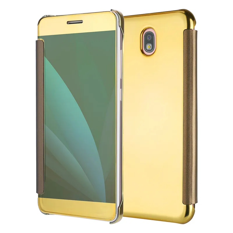 MKSUP Зеркало чехол для samsung J3 2017 J330 J530 J730 Покрытие кожаный откидная крышка Galaxy J5