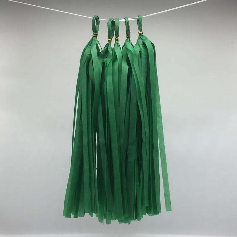 Dark Green 5 шт. 14 дюймов Золото Серебро тонкая глянцевая бумага детская гирлянда для душа материалы для бумажного моделирования украшения день рождения Diy подвесные принадлежности - Цвет: Dark Green