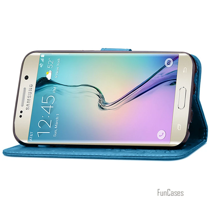 Роскошный кожаный чехол-кошелек в стиле ретро для samsung Galaxy S6 Edge защитный чехол