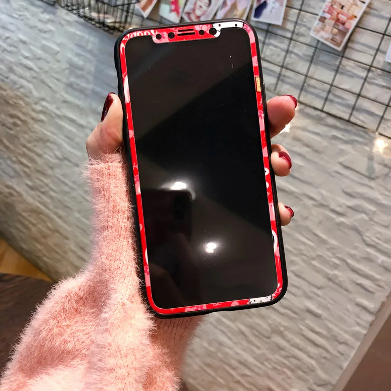 Для iPhone10 X/XS 5 8 &quot11Pro Мультяшные персонажи из углеродного волокна передняя