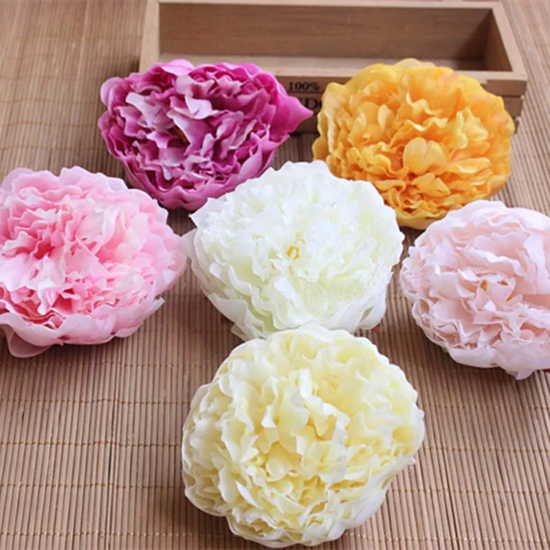 

9.5-10CM Head 10PCS Real Touch Roses Artificial Silk Peony Heads,DIY Arrangements Bouquet Accessories,Wedding Decoration,Wreath