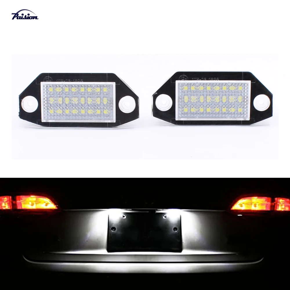 2 шт. 24SMD Светодиодная лампа без ошибок светильник номерного знака для Ford Mondeo MK3 2000