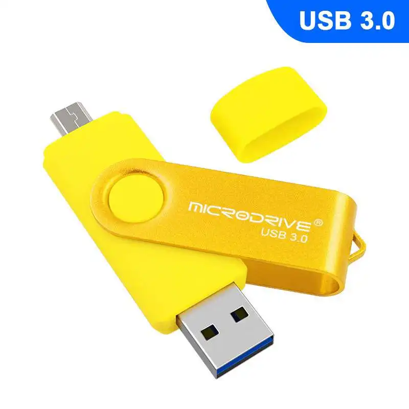 orange OTG USB флэш-накопитель cle usb otg u диск 32g для телефона Android ручка-накопитель флеш-накопитель USB 3,0 металлические устройства для хранения - Цвет: orange