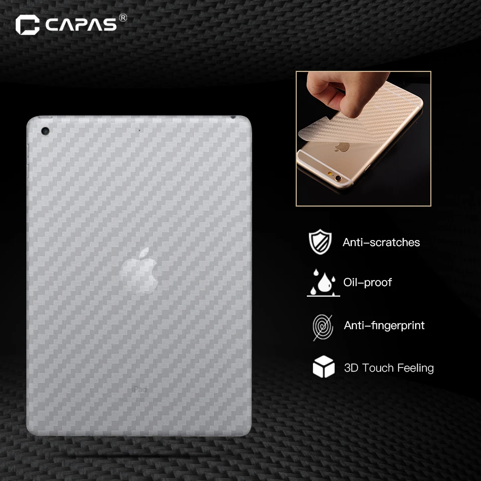 Зернистая 3d-пленка для Apple iPad Air Mini 2/3/4 из углеродного волокна прозрачная защитная