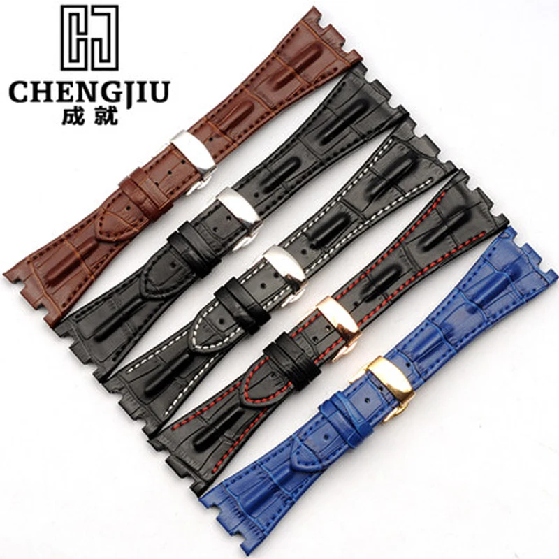 Ремешок из натуральной кожи для Audemars Piguet/часы Королевского дуба ремешок телячьей