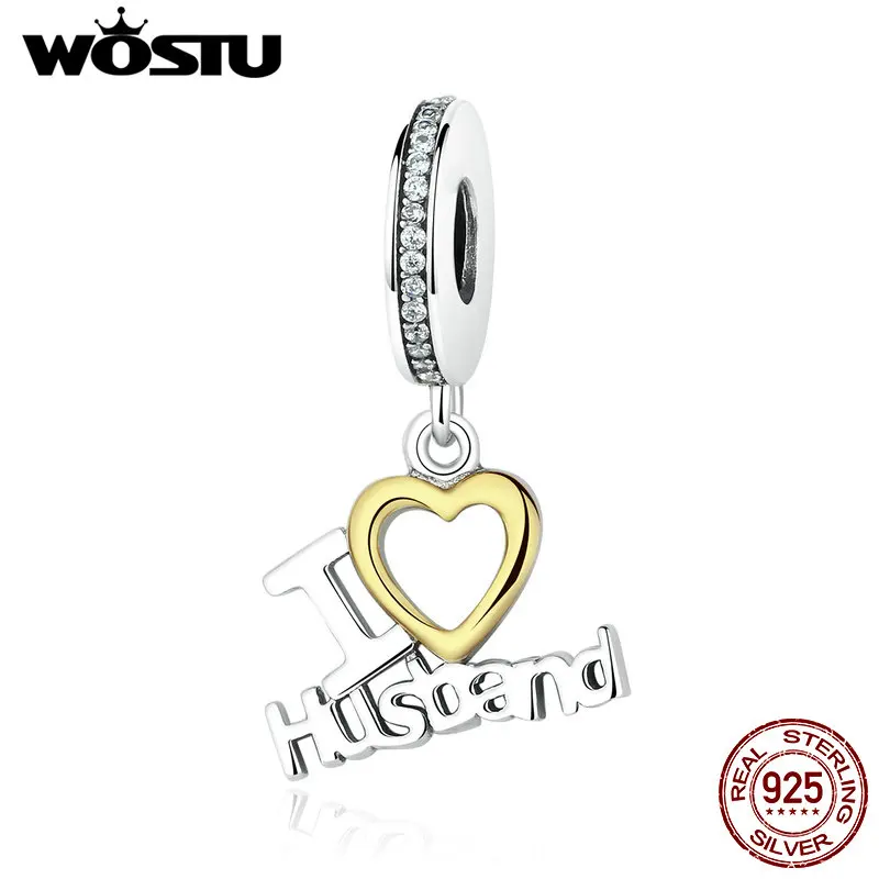Новинка 925 пробы Серебряный кулон с надписью «I LOVE Hand», браслет WST, подлинные ювелирные изделия CQC050