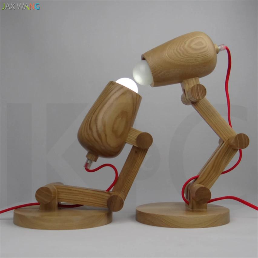 JW_Rural скандинавские для чтения глаз деревянные настольные лампы спальни