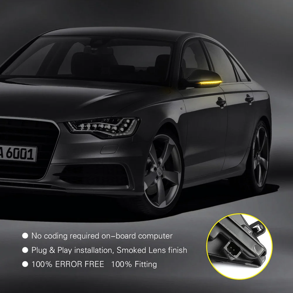 2 шт. светодиодный динамический сигнал поворота светильник для Audi A6 C7 C7.5 RS6 S6 4G 2012- автомобильное крыло Зеркало заднего вида мигалка Индикатор