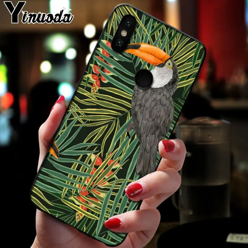 Чехол для телефона Yinuoda с тропическими растениями тукан попугай xiaomi redmi 7 5plus 6pro 6a 4x
