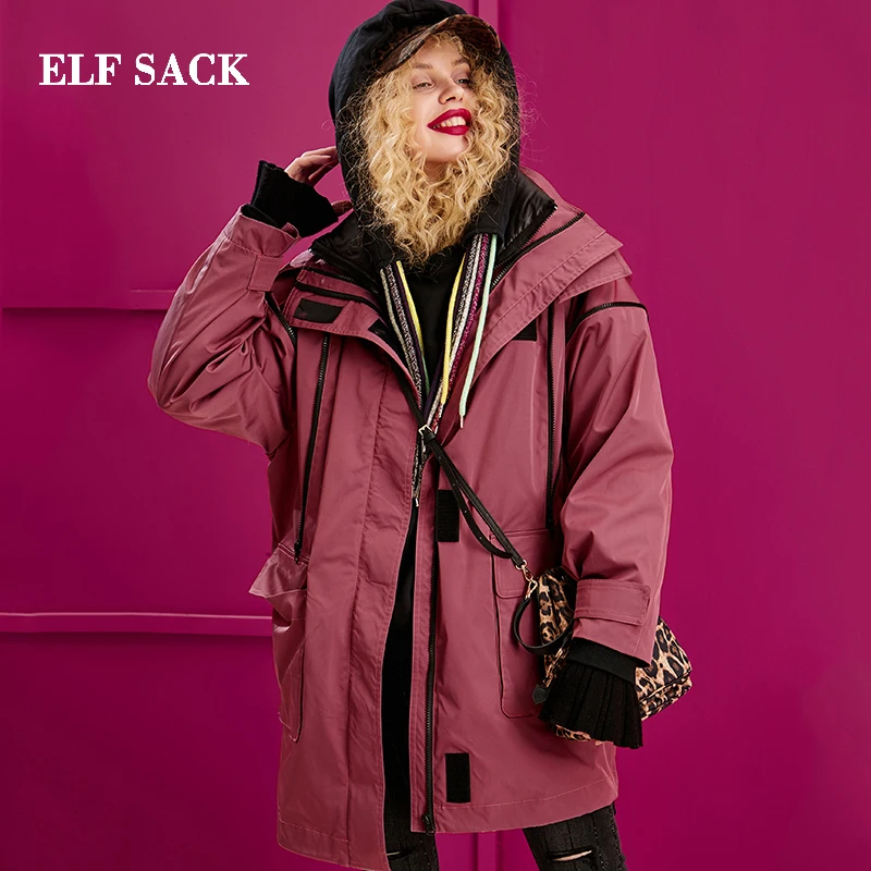 Женский пуховик ELFSACK зимний толстый белый | Женская одежда
