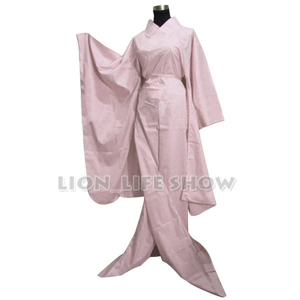 Женский японский светильник, длинное кимоно Furisode с цветочным рисунком, костюм для косплея