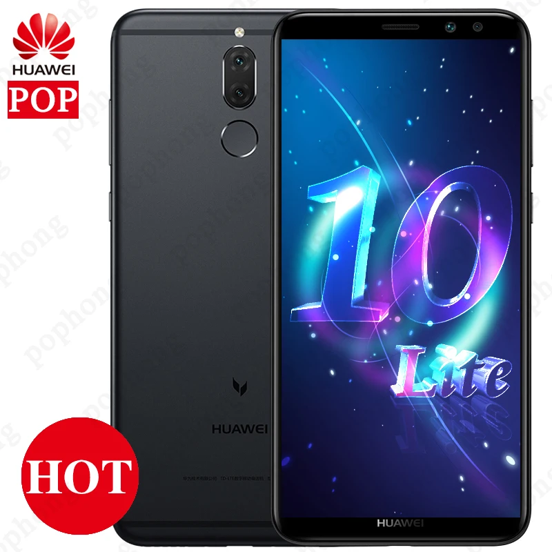 Huawei mate 10 Lite 4G 64 GB Kirin659 Восьмиядерный сотовый телефон 4 камеры 5 9 ''Nova 2i Android 7 0 две