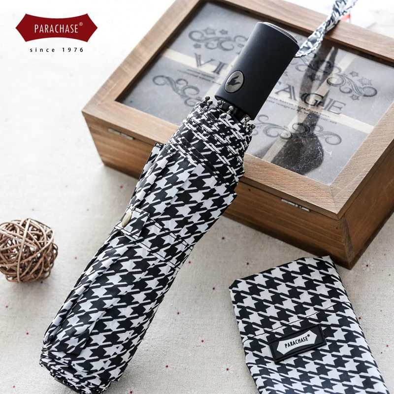 Модные непромокаемые зонтик Для женщин Подлинная Марка автоматический складной