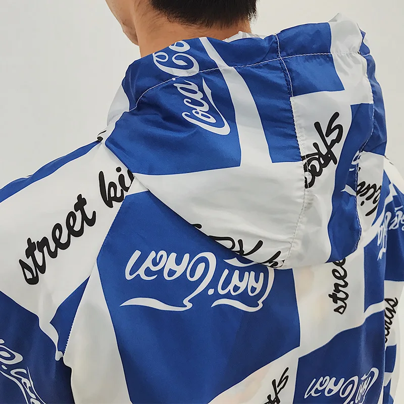 Летняя куртка тонкое пальто мужская бомбер с буквенным принтом Мужская модная