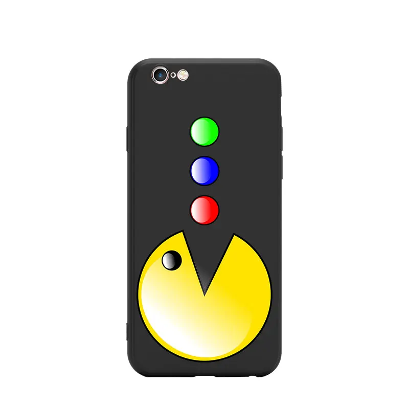 Популярные видеоигры PAC MAN Eaten Points желтая тема TPU телефонные чехлы для iPhone 6 S 7 8 XR X
