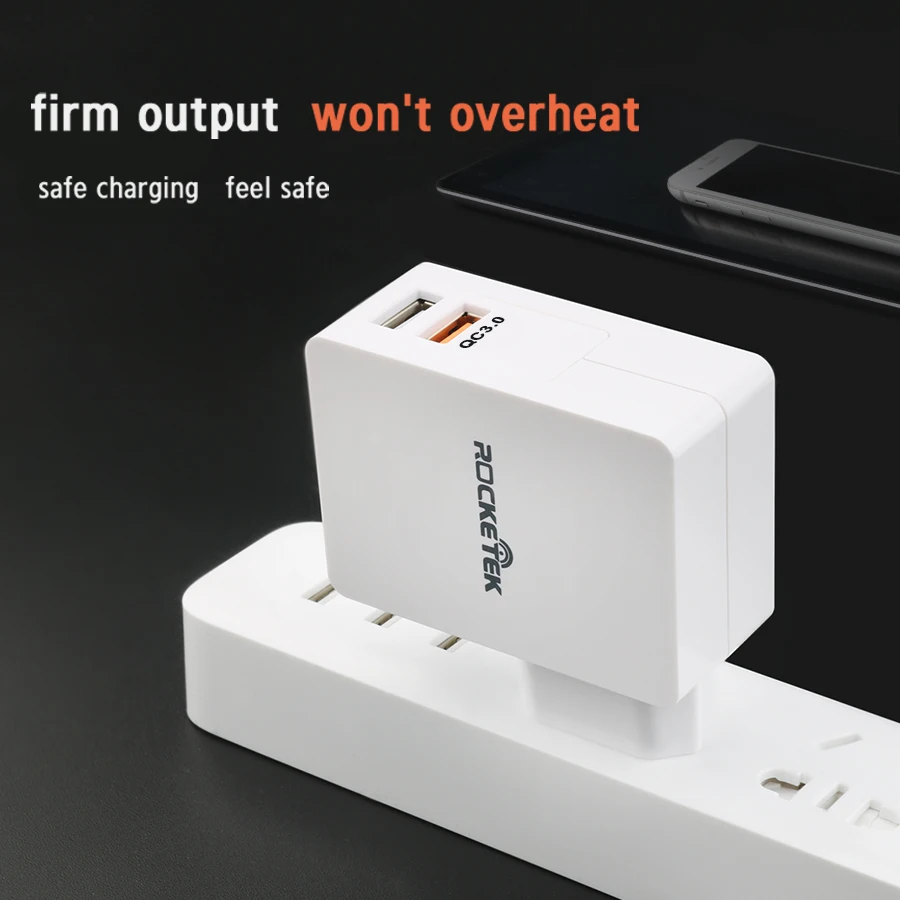 Rocketek USB Quick Charge 2 устройства 3 0 быстрое зарядное устройство для мобильного