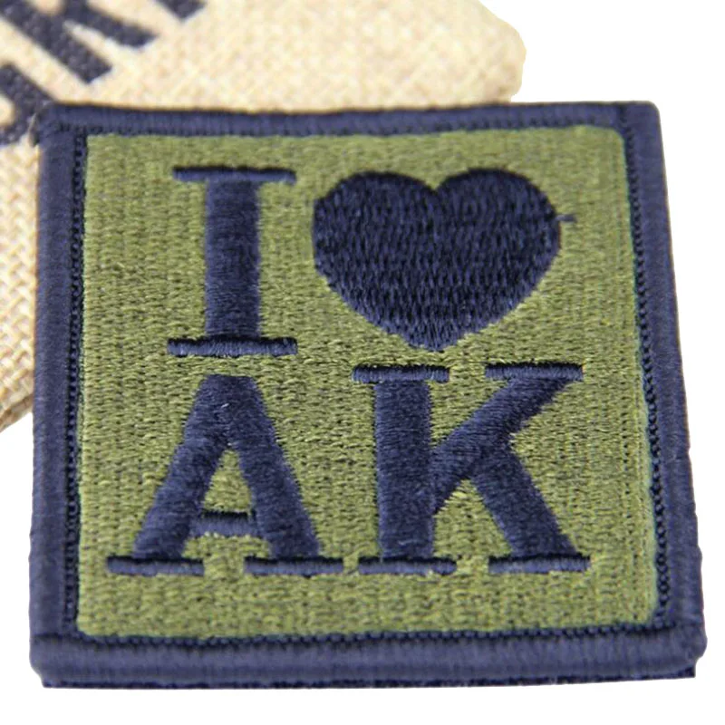 С надписью I Love Ak 3D Вышивка Чехол для телефона на руку военные тактические спецназ