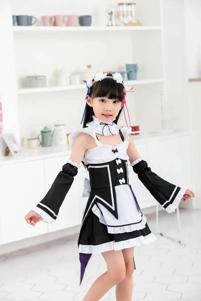 Re: zero Ram Rem косплей платье костюмы парики горничной костюм на Хэллоуин Re жизнь в
