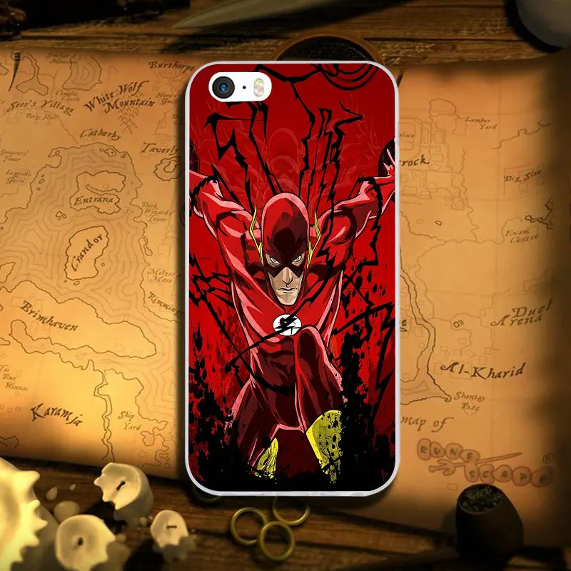 Superhero The Flash Man Soft TPU Silicone Mobile Phone Cases Cover for iPhone X XR XS Max 10 7 6 6s 8 Plus 4 4S 5 5S SE 5C Bags | Мобильные