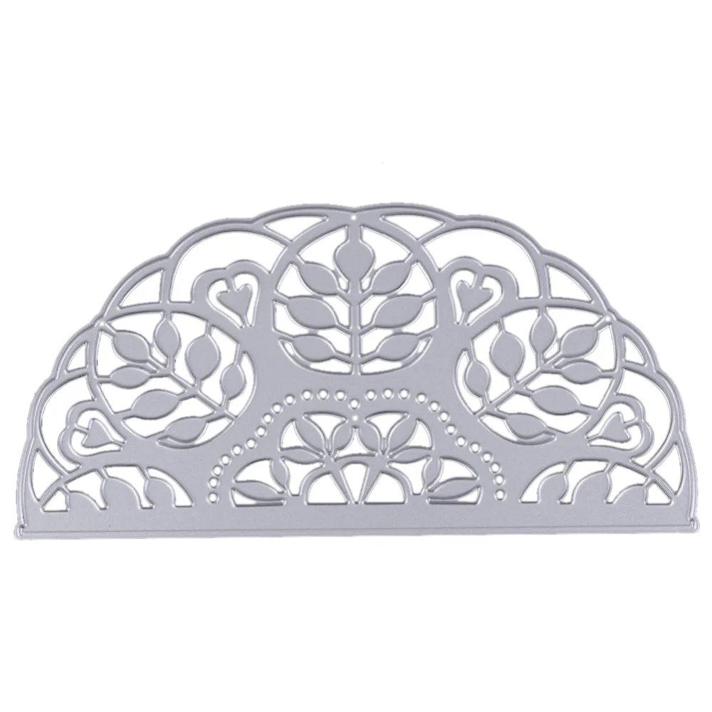 Пригласительная карточка с листьями кружевная рамка металлический трафарет для