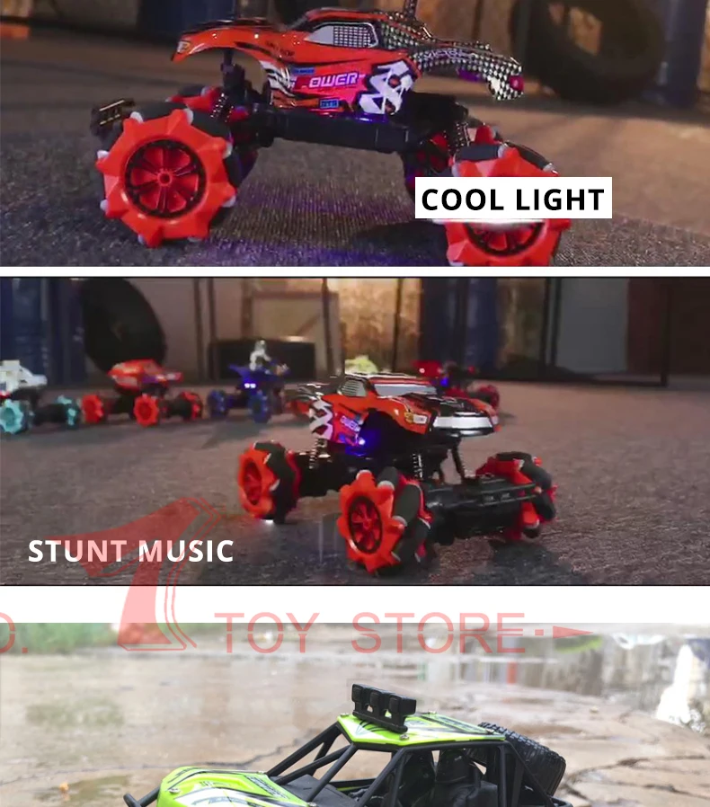 1:18 2,4G 4WD RC автомобиль электрический Радиоуправляемый автомобиль 12 каналов вождения боковой дрейф скалолазание внедорожный трюк автомобиль детские игрушки